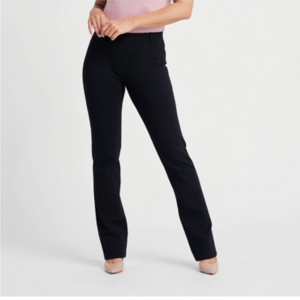 Betabrand Black Straight-Leg Classic Dress Yoga Pant Women’s Sz Large Petite NEW